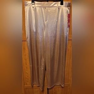 Harper by block women's NWT champagne colored satin pants 2xl
